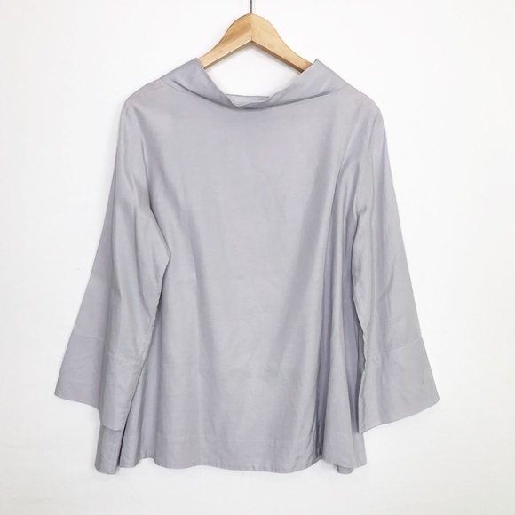 COS Gray mock neck tunic top - Picture 2 of 10